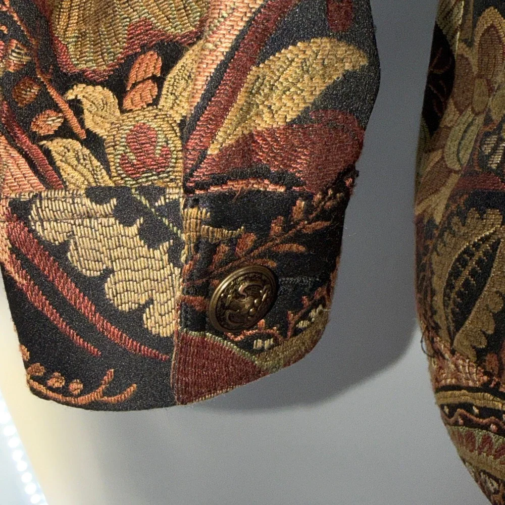 Draper's & Damon's PXL Tapestry Floral Boho Artsy Cottagecore Whimsigoth Jacket